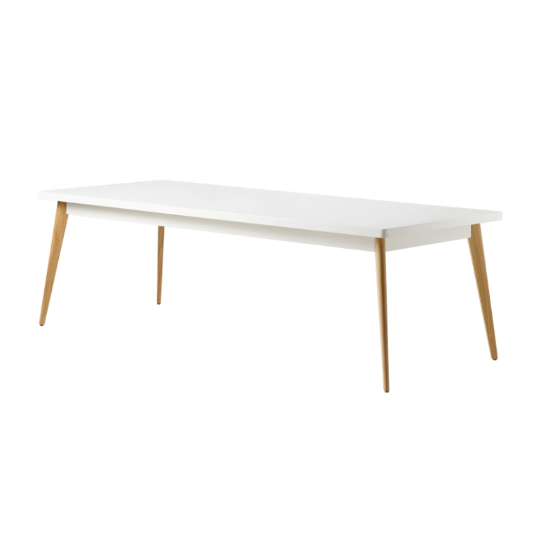 Table Table 55 240x100 pieds bois Blanc pur TOLIX