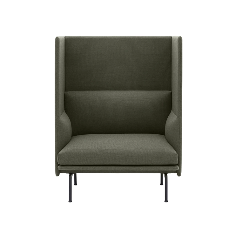 Fauteuil OUTLINE HIGHBACK 1 place Fiord 961 MUUTO