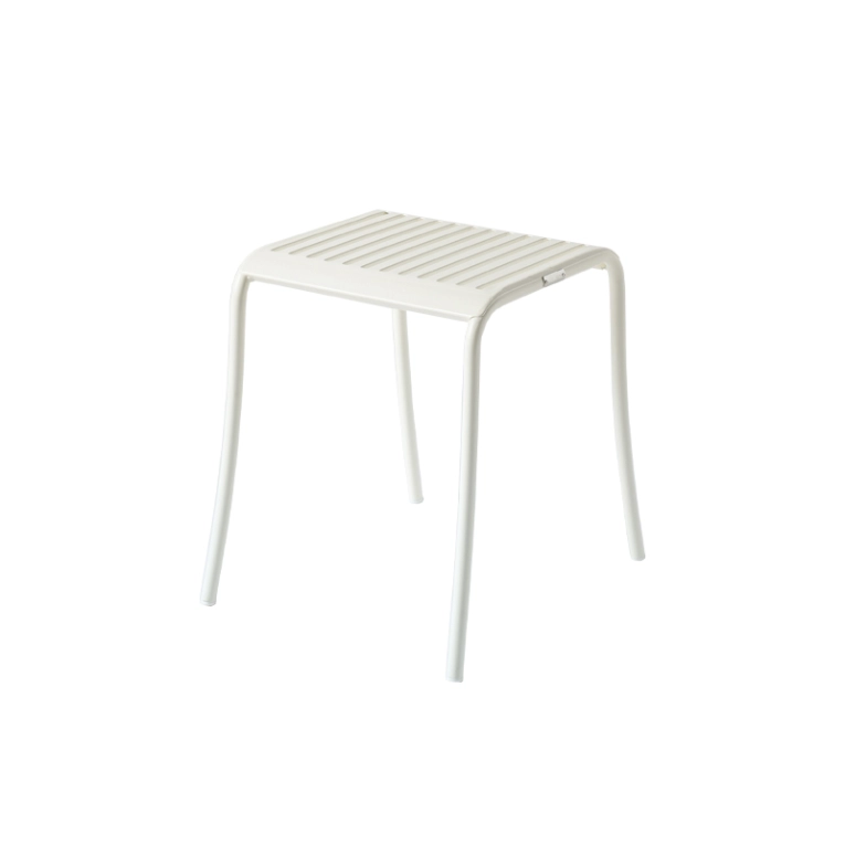 Tabouret extérieur Tabouret PATIO LAMES Blanc pur TOLIX
