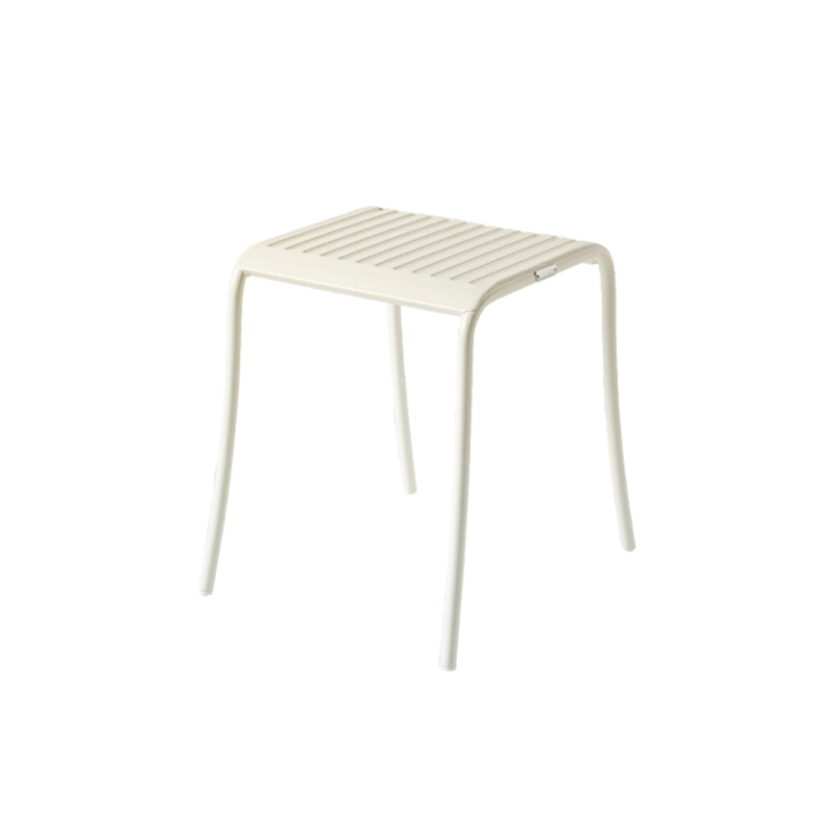 Tabouret extérieur Tabouret PATIO LAMES  Blanc perlé TOLIX