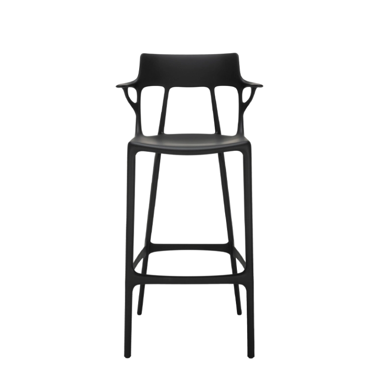 Tabouret haut A.I. RECYCLED Noir KARTELL