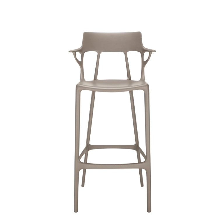 Tabouret haut A.I. RECYCLED Gris KARTELL