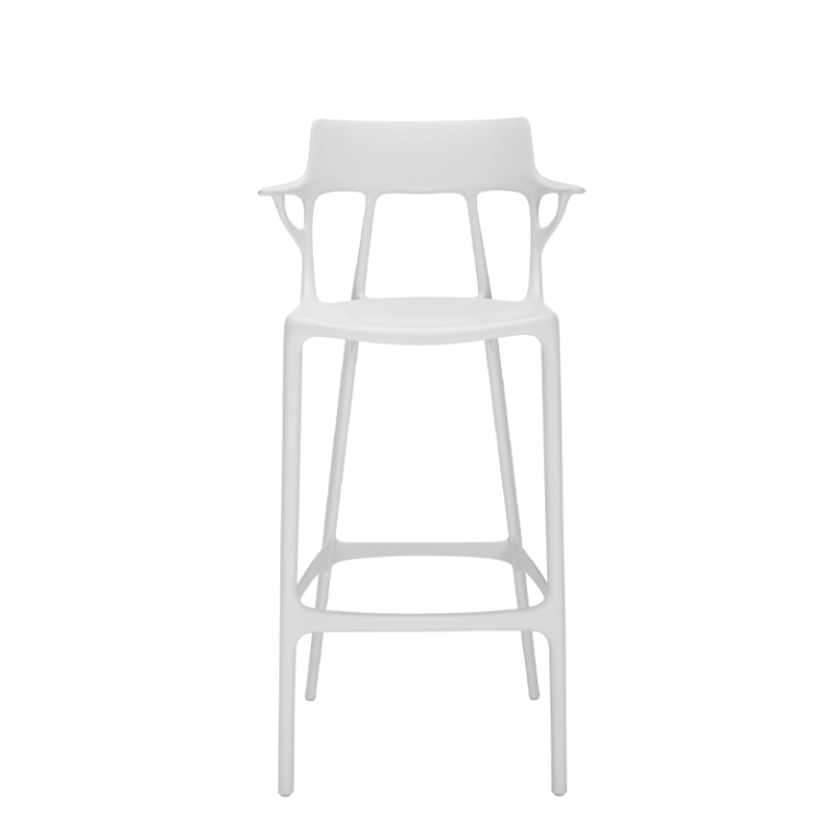 Tabouret haut A.I. RECYCLED Blanc KARTELL