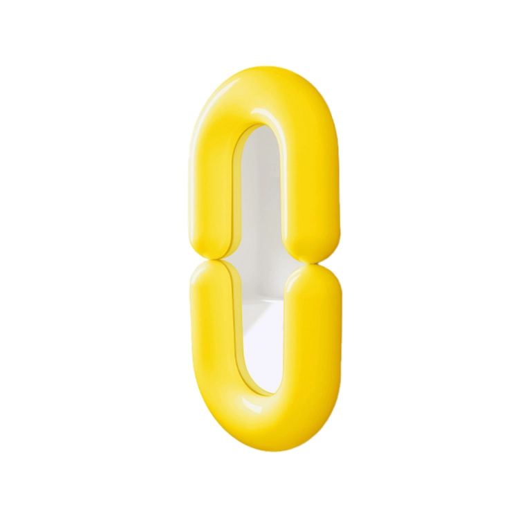 Miroir Miroir ZODIAC L Jaune MOUSTACHE