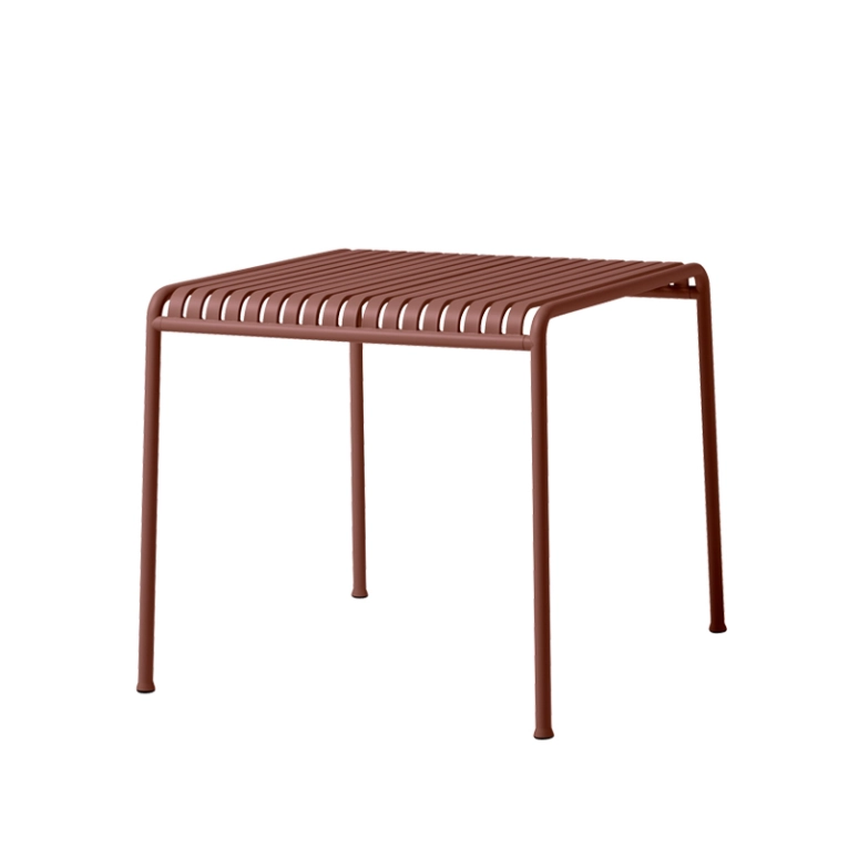 Table extérieur PALISSADE 82x90 Rouge fer HAY