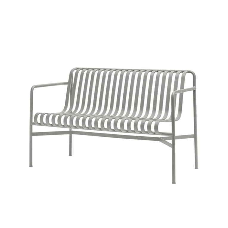 Banc extérieur PALISSADE L128 Gris clair HAY
