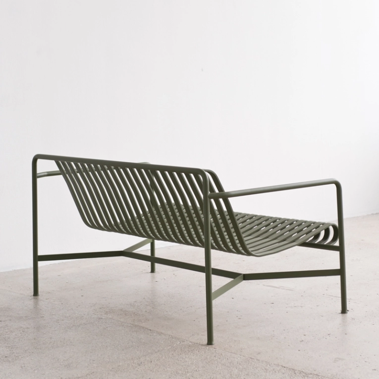 Banc extérieur PALISSADE L128 Gris clair HAY