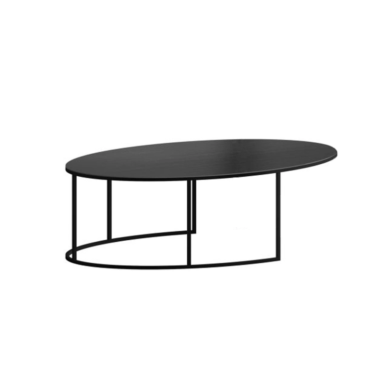 Table basse SLIM IRONY OVAL Noir cuivré sablé ZEUS