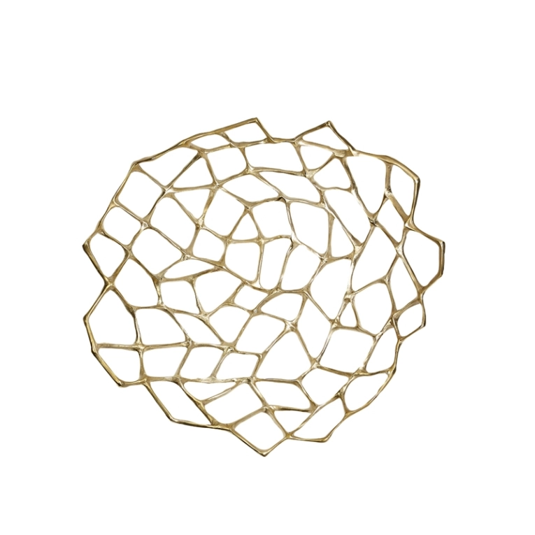 Centre de table & corbeille Coupe BONE Large Or TOM DIXON