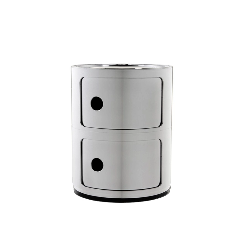 Meuble de rangement COMPONIBILI métallisé 2 portes Chrome KARTELL