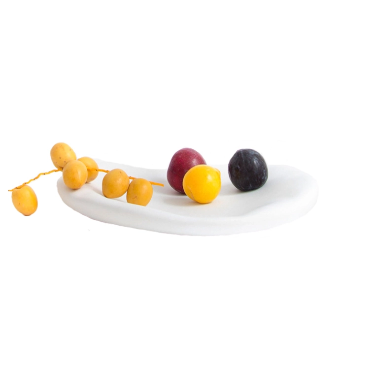 Centre de table & corbeille Coupe CANOVA Large Blanc MOUSTACHE