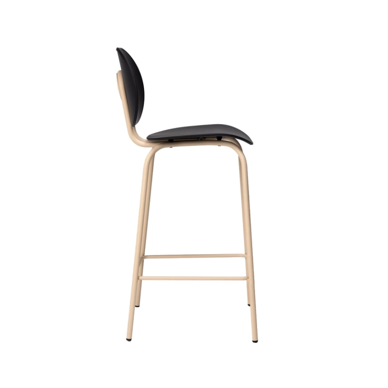 Tabouret haut HARI polypropylène Noir/ époxy lin ONDARRETA