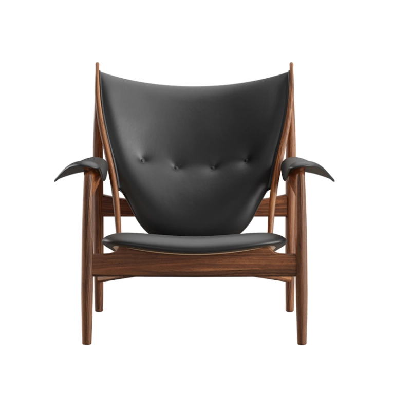 Fauteuil CHIEFTAIN Cuir Vegetal noir HOUSE OF FINN JUHL