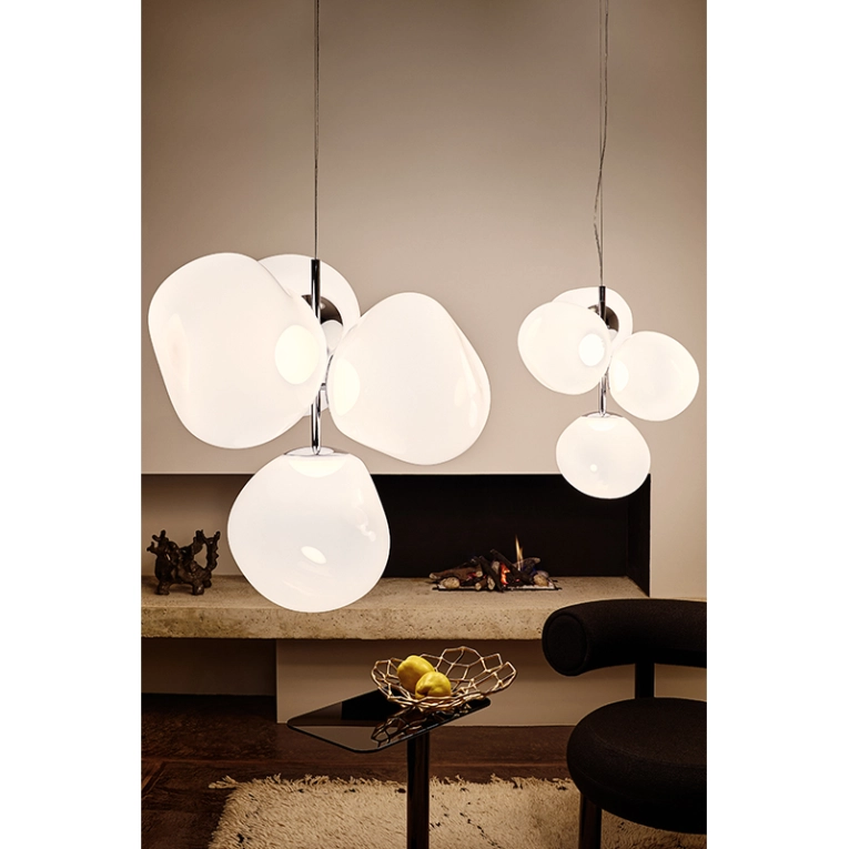Suspension MELT MINI CHANDELIER Opalin/ Or TOM DIXON