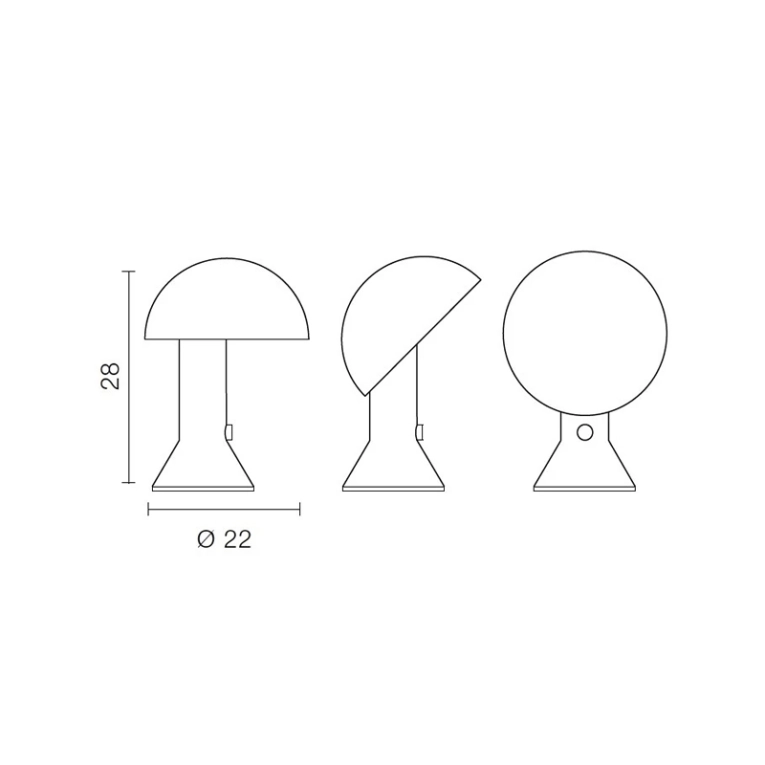 Lampe à poser ELMETTO Bleu MARTINELLI LUCE