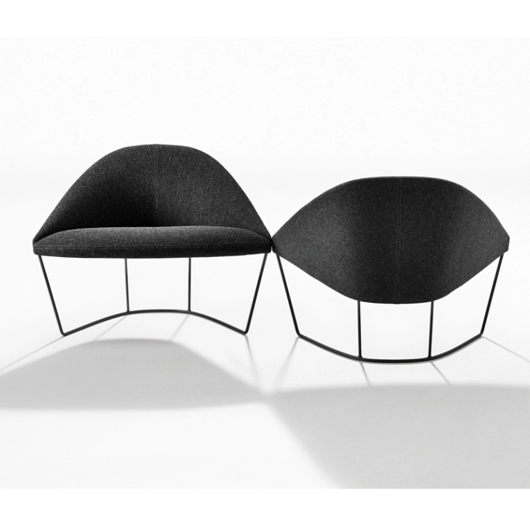 Fauteuil COLINA M pieds acier Gris foncé 180 ARPER