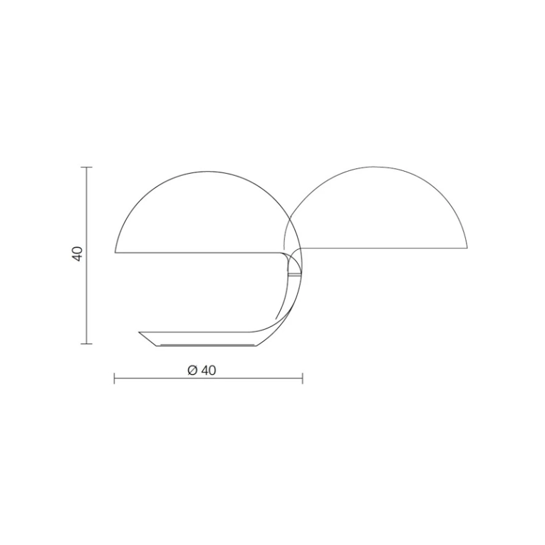 Lampe à poser COBRA Rouge MARTINELLI LUCE