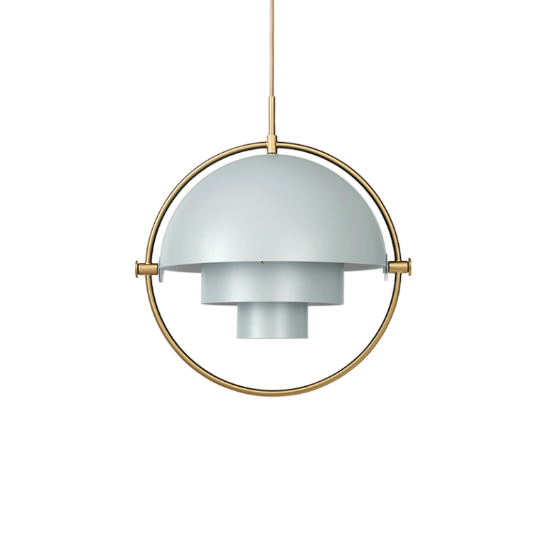 Suspension MULTI-LITE Laiton/ gris mer GUBI