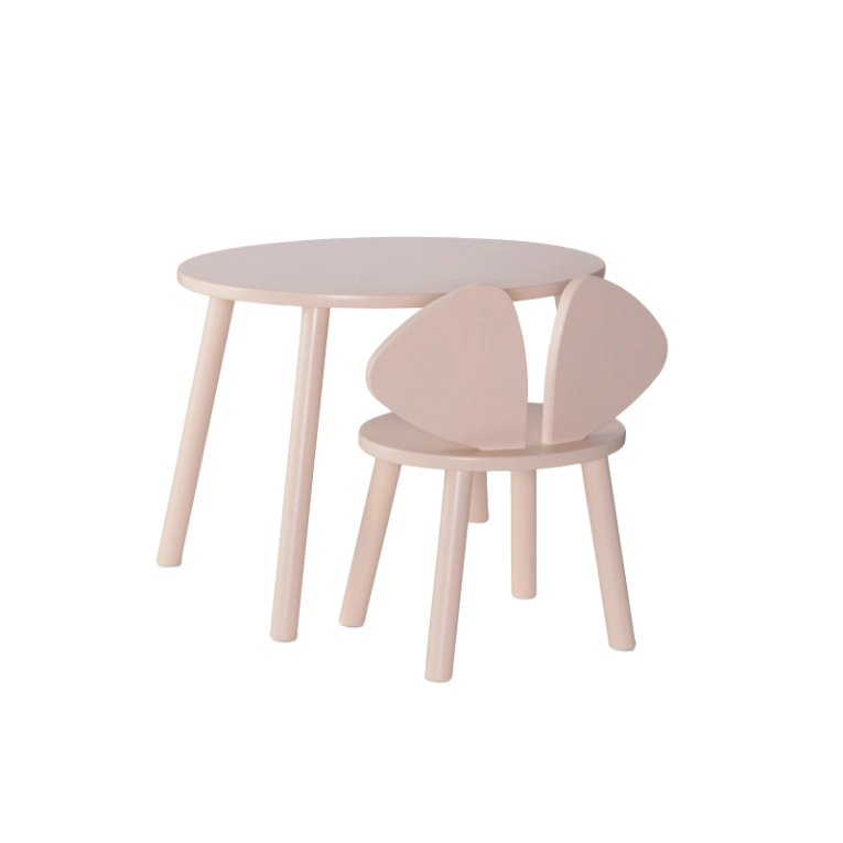 Table enfant Chaise et table MOUSE SET 2 à 5 ans Rose NOFRED