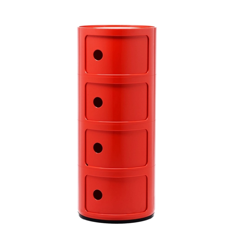 Meuble de rangement COMPONIBILI 4 tiroirs Rouge KARTELL