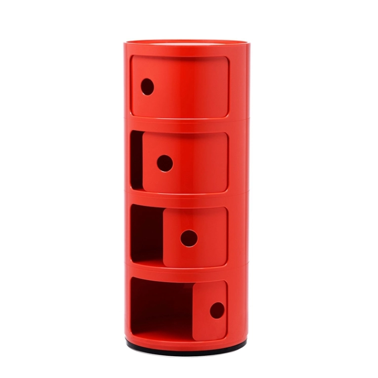 Meuble de rangement COMPONIBILI 4 tiroirs Rouge KARTELL