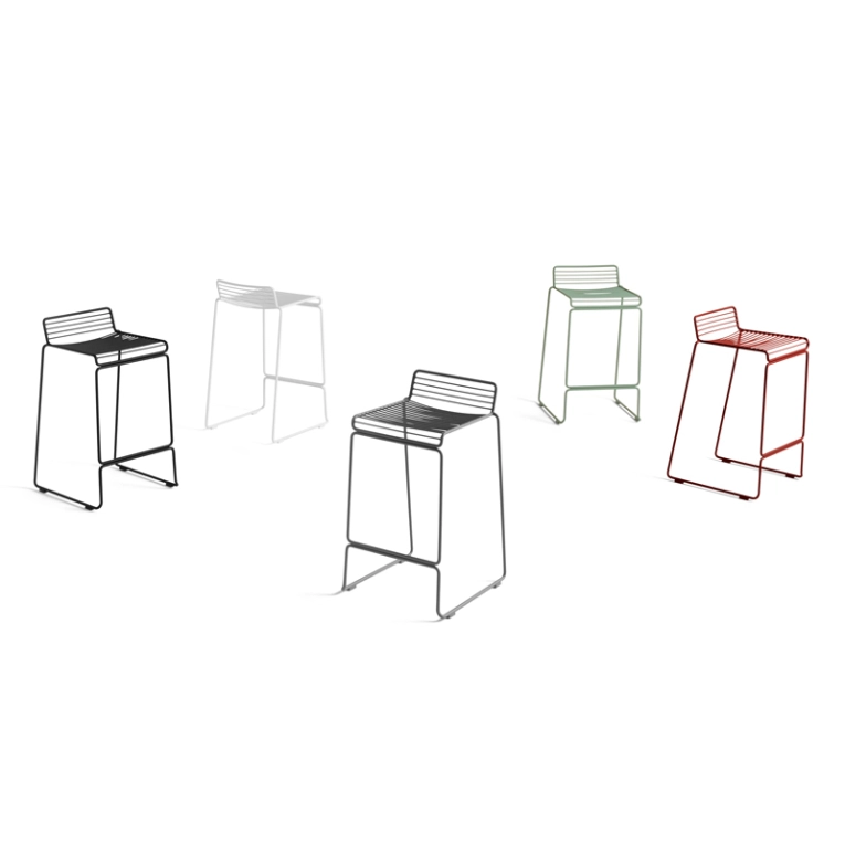 Tabouret haut HEE BARSTOOL H 65 Gris HAY