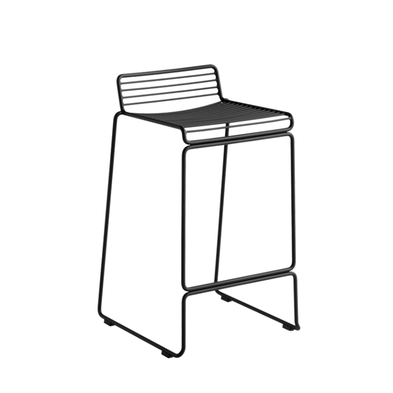 Tabouret haut HEE BARSTOOL H 65 Noir HAY