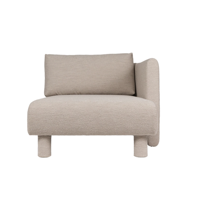 Canapé DASE chaise longue droite Soft Bouclé Naturel FERM LIVING