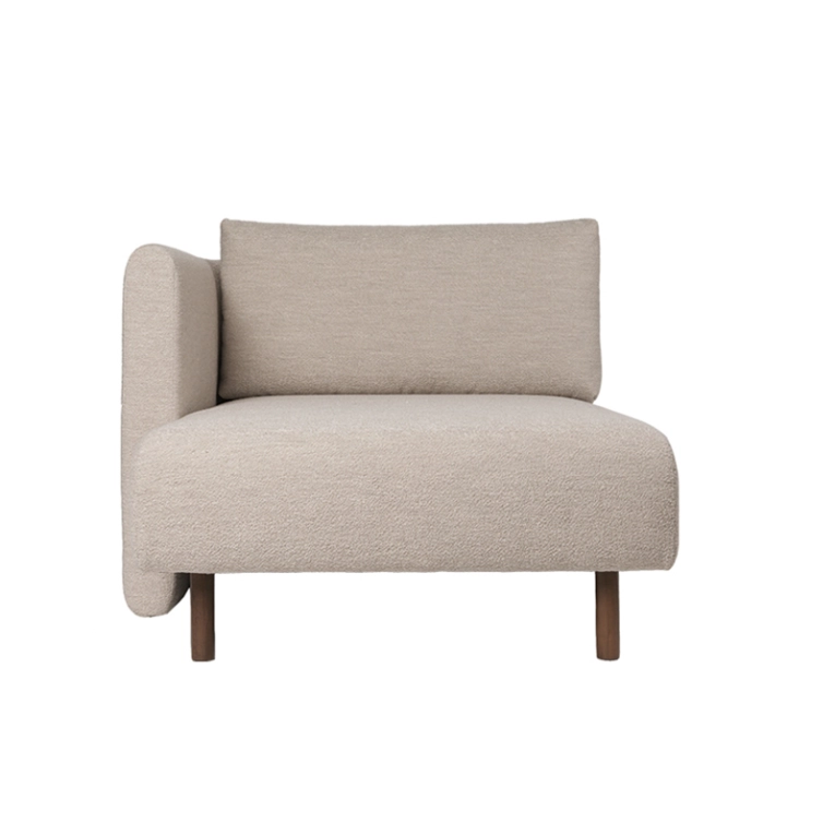 Canapé DASE chaise longue gauche Soft Bouclé Naturel FERM LIVING