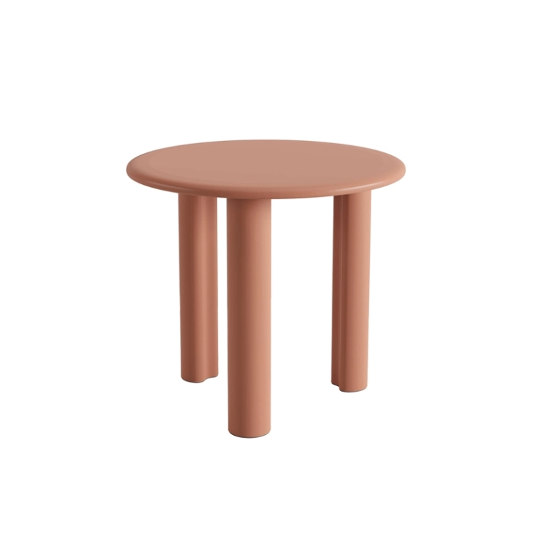Table d'appoint guéridon GHIA Ø 50 3 pieds Rouge terracotta ARPER