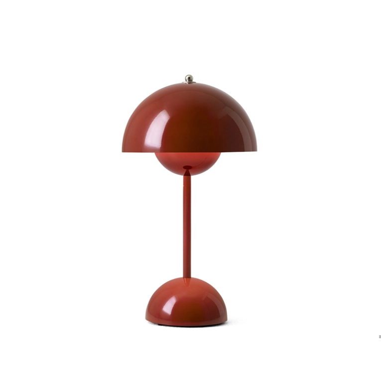 Lampe à poser FLOWERPOT VP9 sans fil Marron rouge AND TRADITION