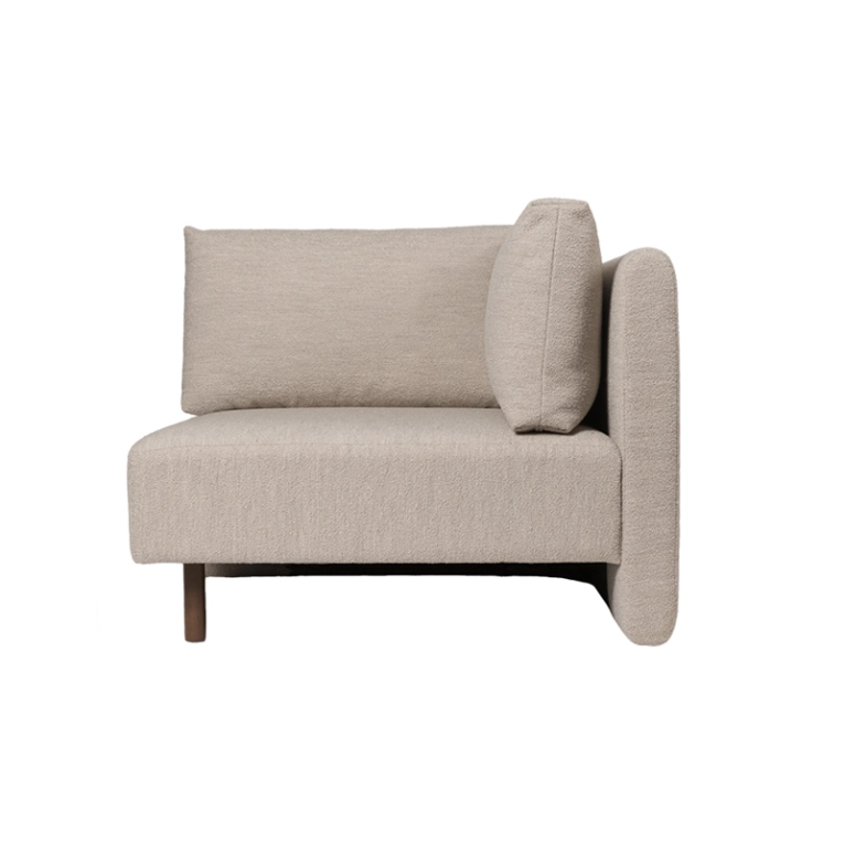 Canapé DASE module d'angle Soft Bouclé Naturel FERM LIVING