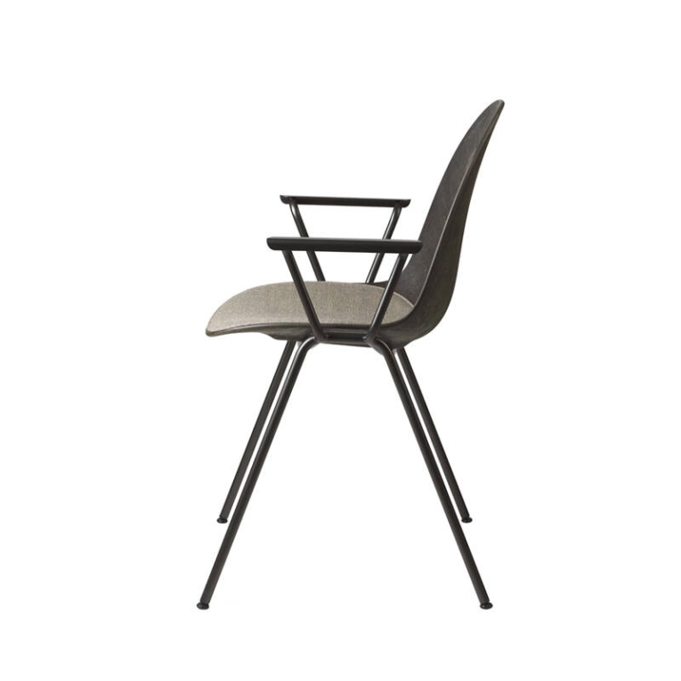 Chaise ETERNITY  avec accoudoirs assise rembourrée Re-Wool 218 MATER