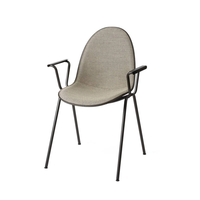 Chaise ETERNITY  avec accoudoirs face avant rembourrée Re-Wool 218 MATER