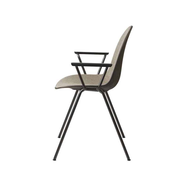 Chaise ETERNITY  avec accoudoirs face avant rembourrée Re-Wool 218 MATER