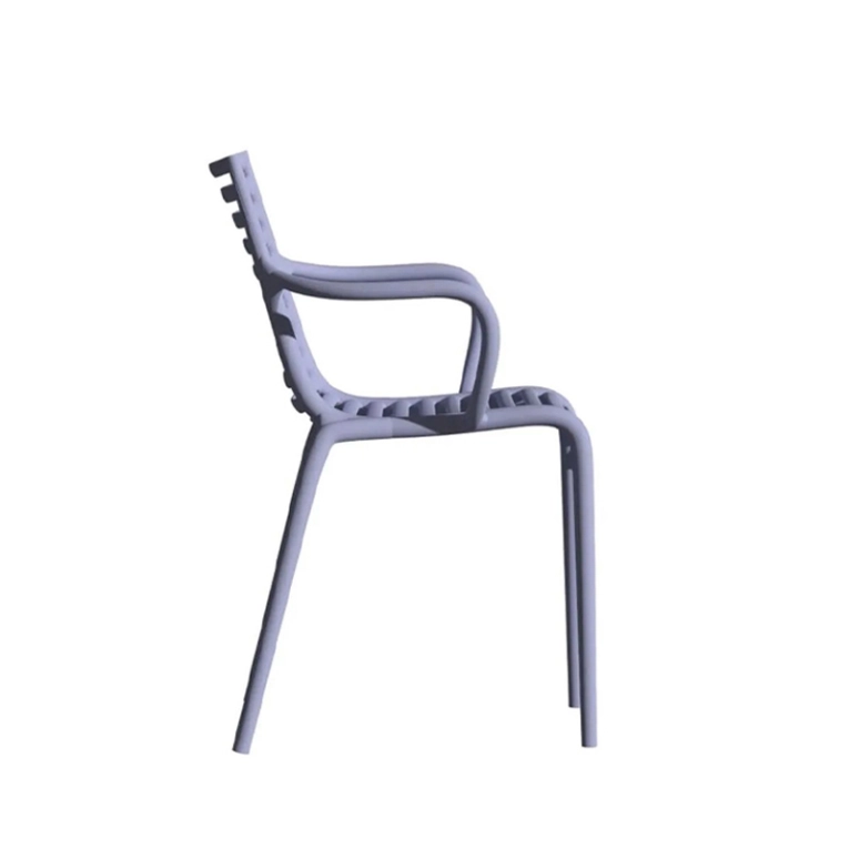 Chaise PIP-e avec accoudoirs Gris lavande DRIADE