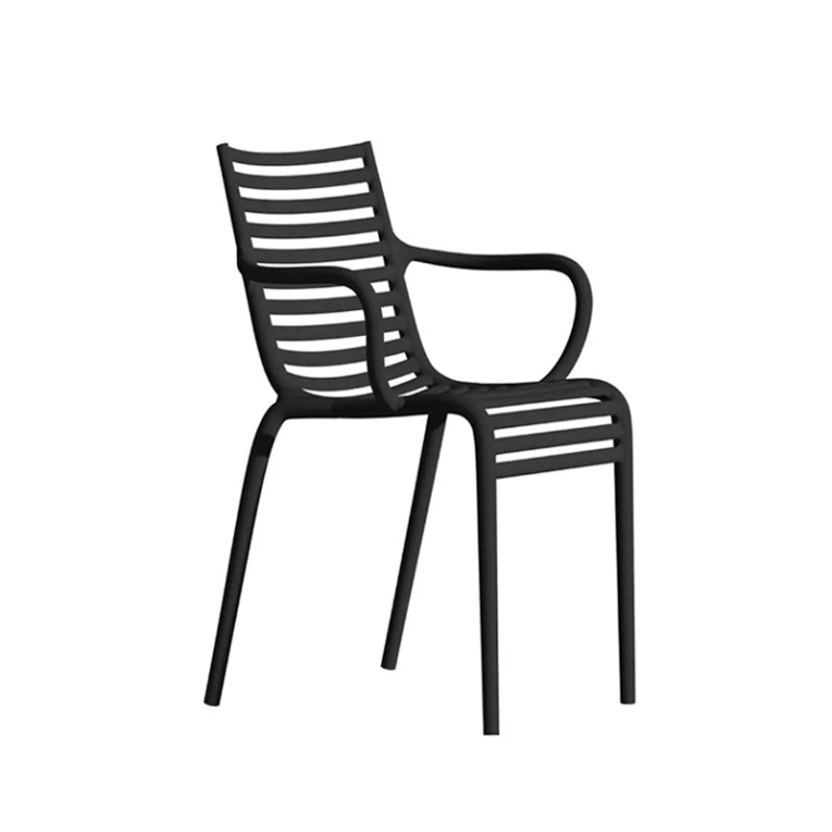 Chaise PIP-e GREEN avec accoudoirs Gris foncé DRIADE