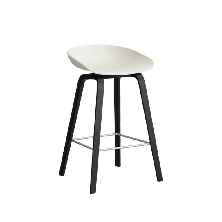 Tabouret haut ABOUT A STOOL AAS 32 H65 Melange cream HAY