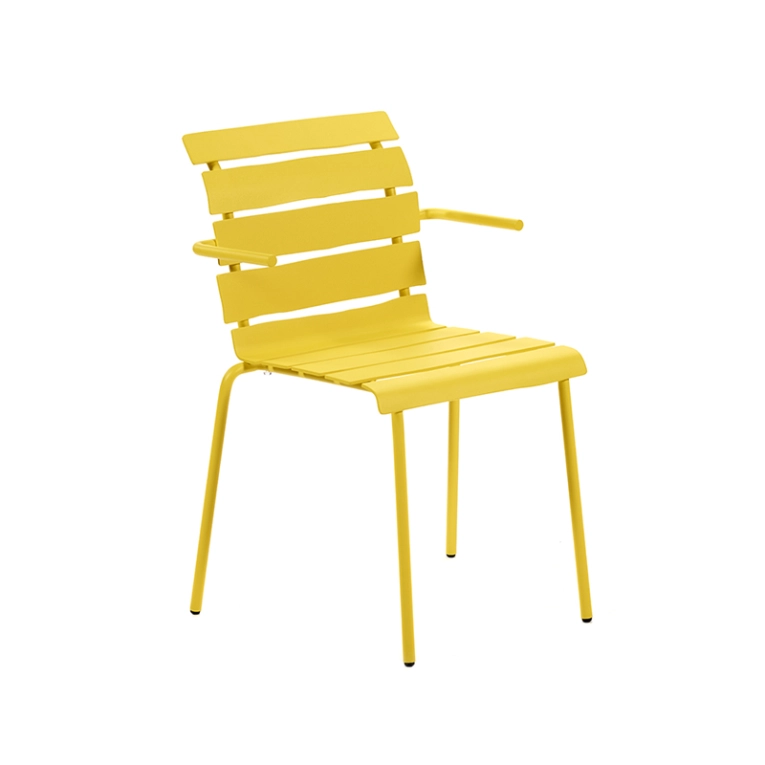 Chaise extérieur Chaise ALIGNED avec accoudoirs Jaune VALERIE OBJECTS