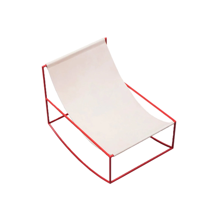Fauteuil ROCKING CHAIR Cuir/Rouge VALERIE OBJECTS