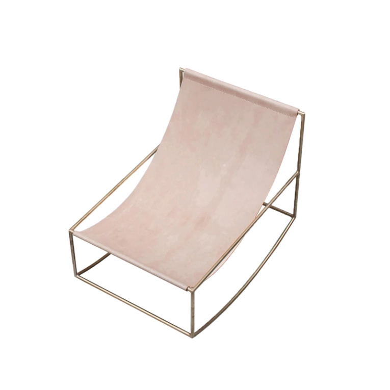 Fauteuil ROCKING CHAIR Cuir/Laiton VALERIE OBJECTS