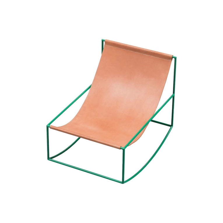 Fauteuil ROCKING CHAIR Cuir/Vert VALERIE OBJECTS