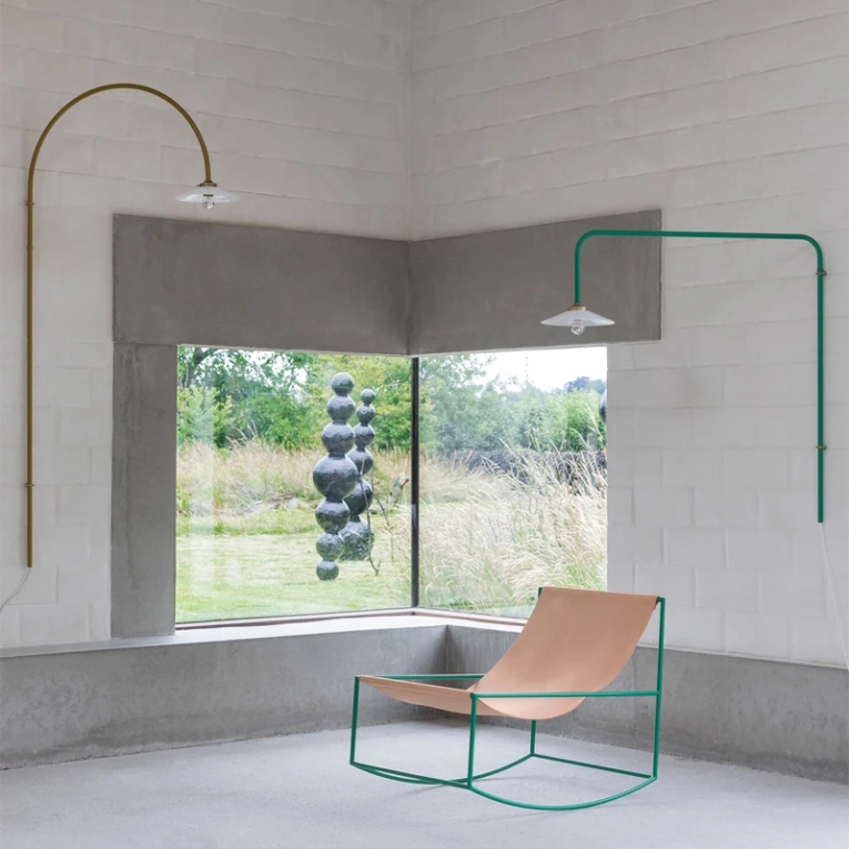 Fauteuil ROCKING CHAIR Cuir/Vert VALERIE OBJECTS