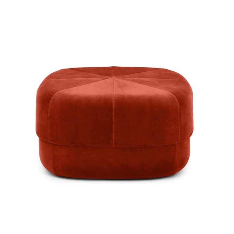 Pouf CIRCUS Large Velours rouille Normann Copenhagen