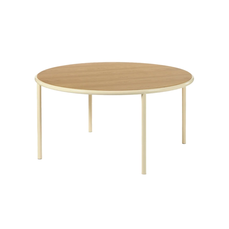 Table WOODEN TABLE ROUND L Ivoire VALERIE OBJECTS