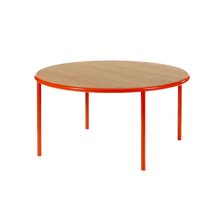 Table WOODEN TABLE ROUND L Rouge VALERIE OBJECTS