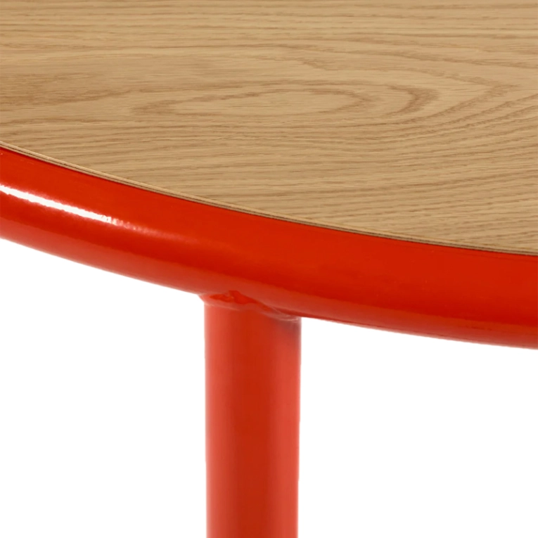 Table WOODEN TABLE ROUND L Rouge VALERIE OBJECTS