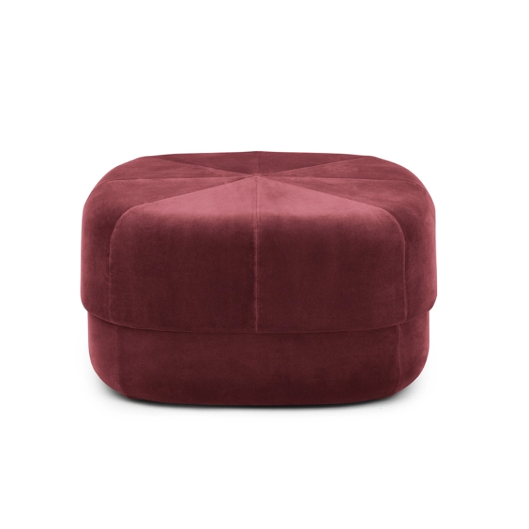 Pouf CIRCUS Large Velours rouge foncé Normann Copenhagen