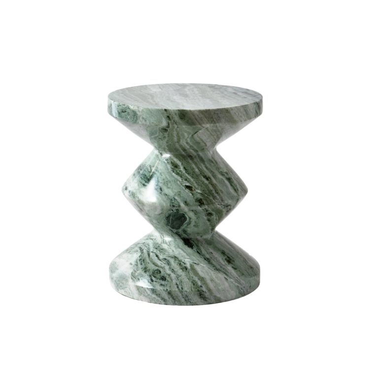 Tabouret ZIG ZAG Marbre Vert foncé POLS POTTEN