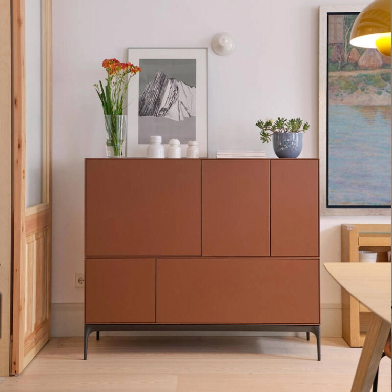 Meuble de rangement Buffet LAUKI 01 L 128 Brick TREKU